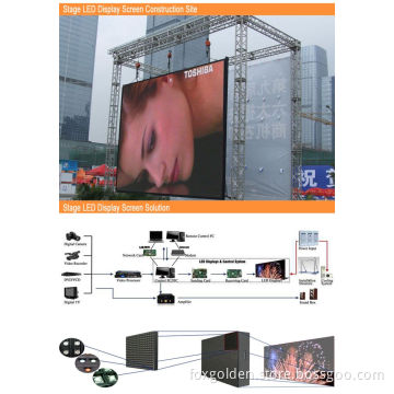 Waterproof P7.62 Stage Indoor Full Color LED Display Screen Solution